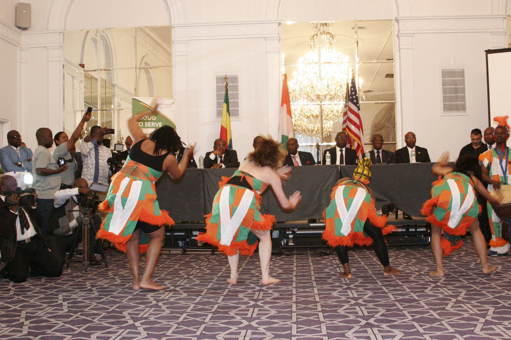 Abidjan to Newark  inaugural flight celebration: The picture speaks for itself .......a thousand words! 