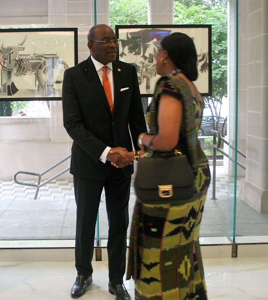 Accueil des invités pour la celebration du 58ème anniversaire de la Côte d’Ivoire aux USA 