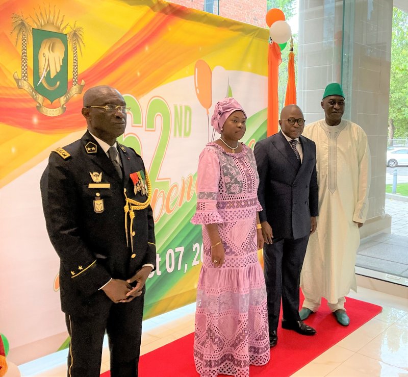 Washington , DC :Les invités de marque à  la cérémonie du 62 ème anniversaire de l’indépendance de la Côte d’Ivoire.