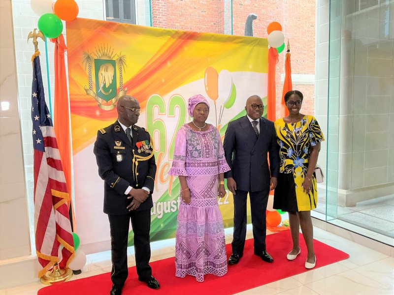 Washington , DC :Les invités de marque à  la cérémonie du 62 ème anniversaire de l’indépendance de la Côte d’Ivoire.
